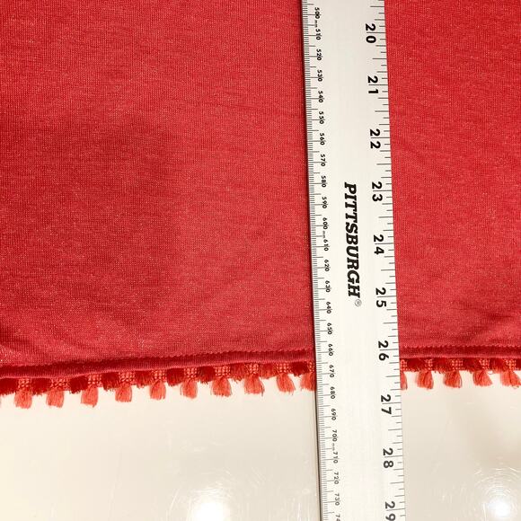 NWOT TOMMY BAHAMA Top Tunic Blouse Poncho Cover Up L/XL Pink Gold-Sparkle PomPom - Picture 10 of 11